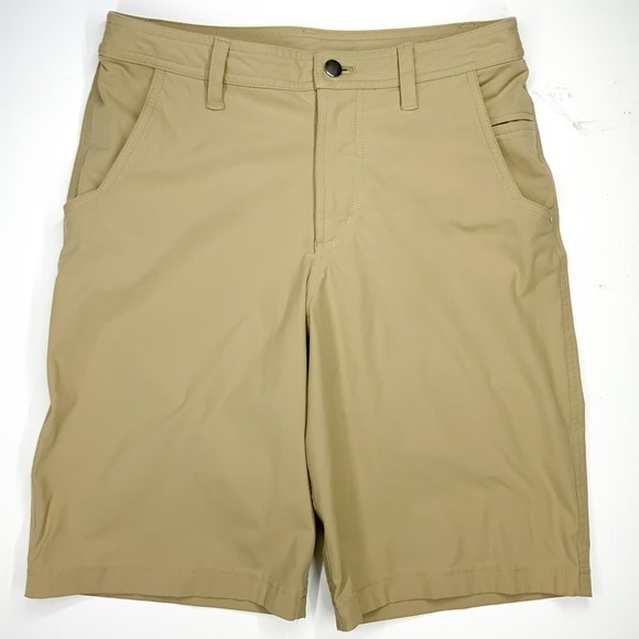 Lululemon‎ Mens 30 Performance Chino Shorts 11" Khaki Tan Lightweight Golf - Picture 1 of 8